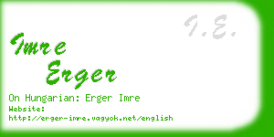 imre erger business card